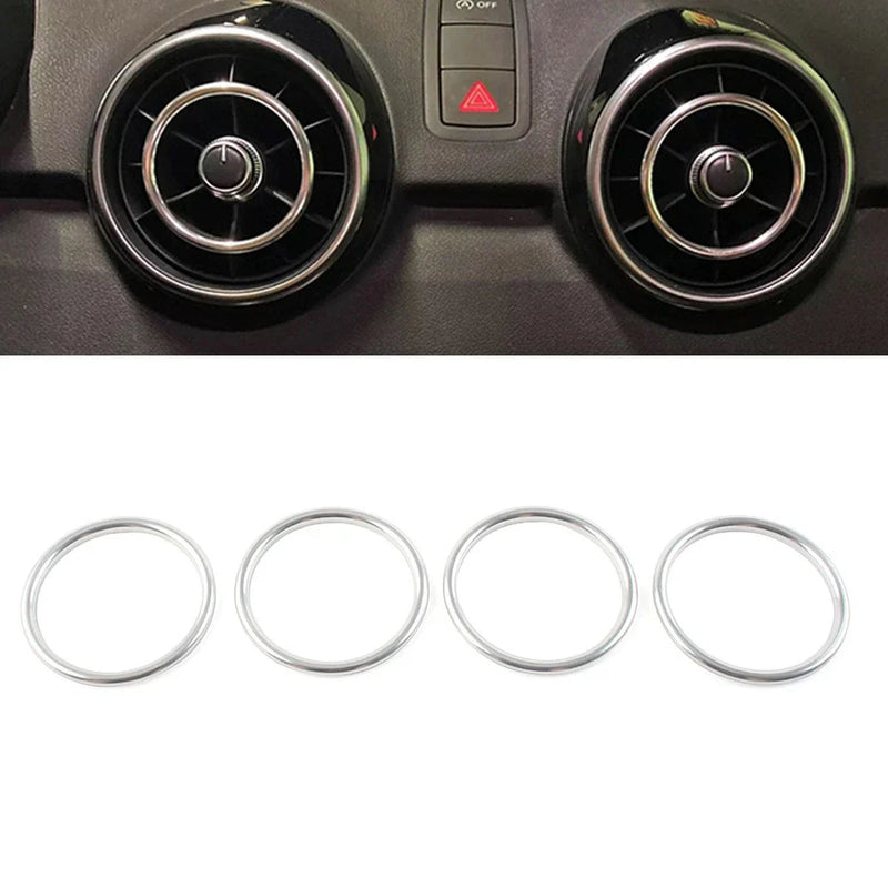 Audi A1 S1 AC Vent Outlet Inner Ring Trim Silver (2010-2018)