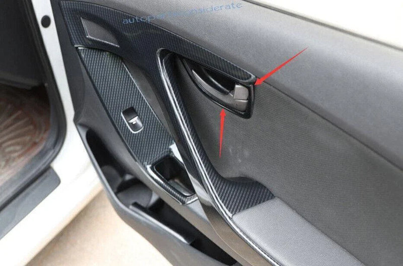 Hyundai Elantra ABS Carbon Fiber Inner Door Handle Lock Frame (2011–2016)