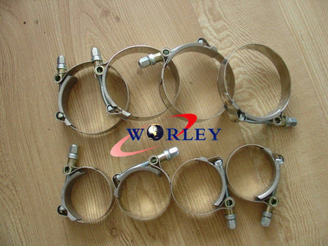 Universal 8PCS 2" Turbo Pipe Hose Coupler T-Bolt Clamps (54-62mm)