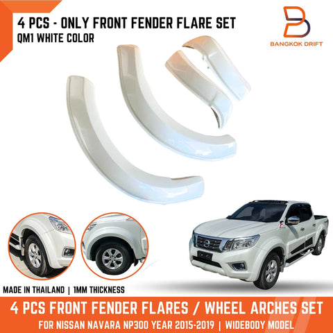 Nissan Navara NP300 Widebody White Front Fender Flares (2015-2019)
