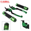 Benelli TRK502 TRK251 BN302S Green Brake Clutch Levers & Handlebar Grips Set