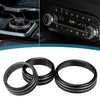 Nissan Rogue (2021-2022) Black 3 x Console AC 4WD Mode Switch Knob Rings
