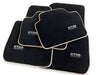 BMW X5 Series E53 (2000-2006) - Black Beige Rounds Premium Floor Mats