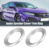 Honda Civic 2 x Silver Tone Door Audio Speaker Ring Covers