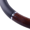 Auto Car SUV Wood Grain Leather Steering Wheel Cover (Fits Most Models)