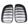 BMW 1 Series E81 E82 E87 E88 (2007-2013) Gloss Black 2 x Front Kidney Grille