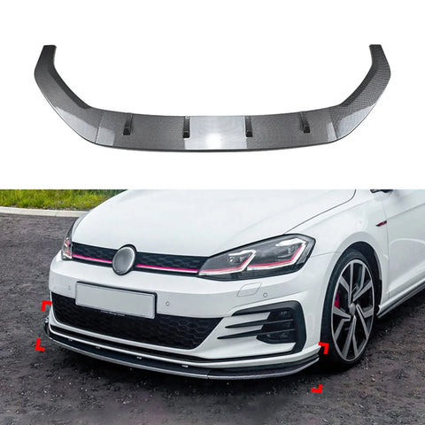 VW Golf 7.5 MK7.5 GTI R (2017-2019) Carbon Look Front Lip Spoiler Kit
