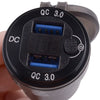 BMW QC3.0 Dual USB ON-Off Charger Hella DIN Adapter ( Specified)