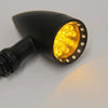 Motorcycle - Amber Black LED Turn Signal Lights
