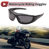 Motorcycle 1Pc Goggles Deep Gray Lens Black Frame Tri-acetel Cellulose
