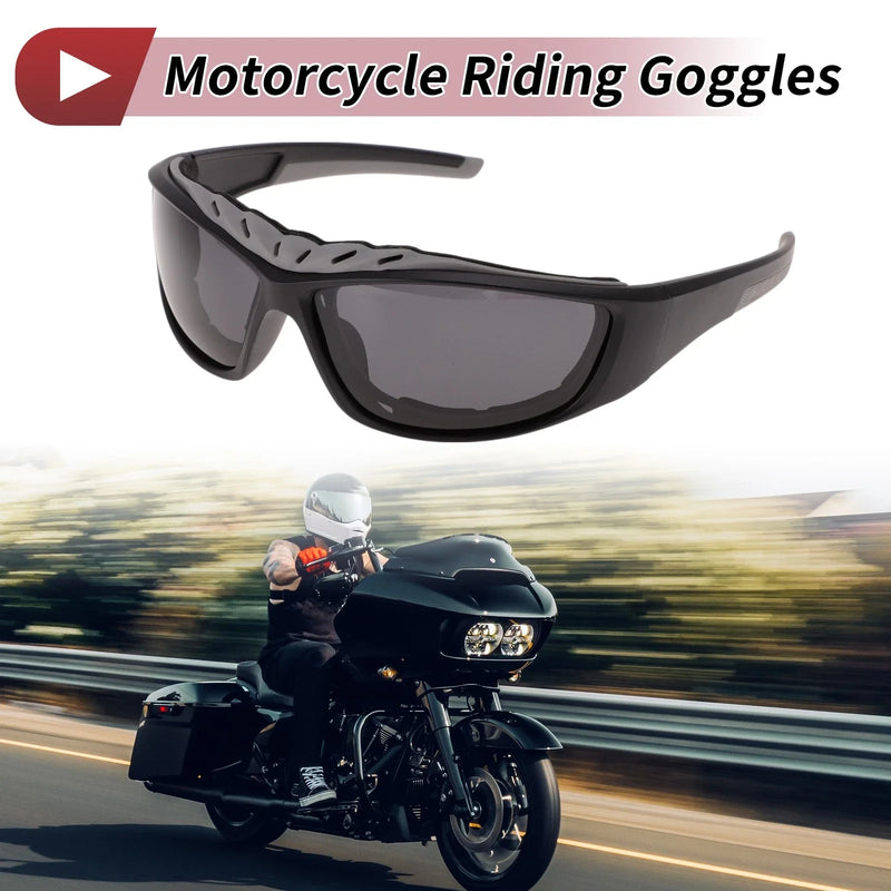 Motorcycle 1Pc Goggles Deep Gray Lens Black Frame Tri-acetel Cellulose