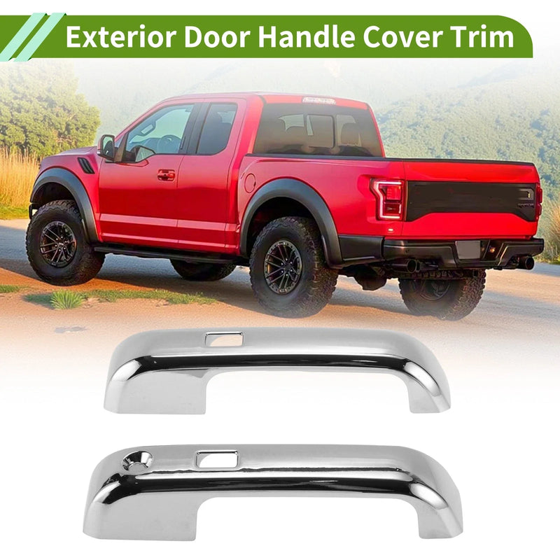 Ford F150 Silver Tone Exterior Door Handle Cover Trim
