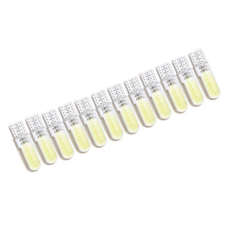 Various Models 12 x T10 194 W5W COB 2835 SMD LED Car License Light Bulbs
