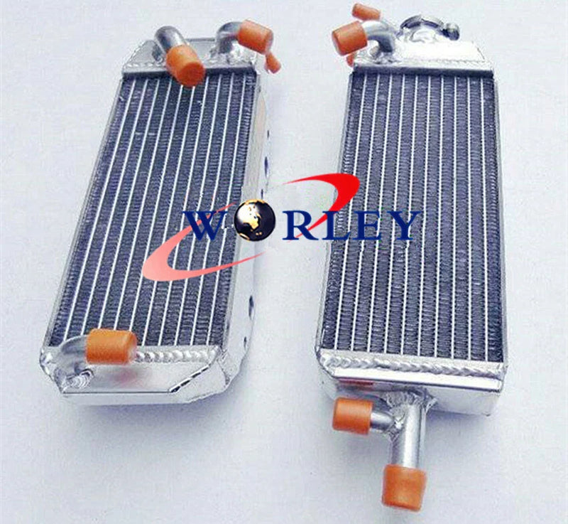 Suzuki RM125 Aluminum Radiator + Red Silicone Hose (1996-1997)