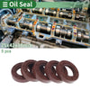 Make Model Oil Seal 25x42x10mm Brown FKM Rubber 5 Pcs