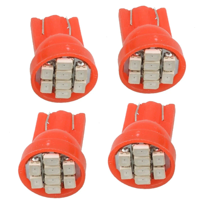 Car Instrument Panel Dash Light 13Pc T10 31mm Red SMD LED Bulbs