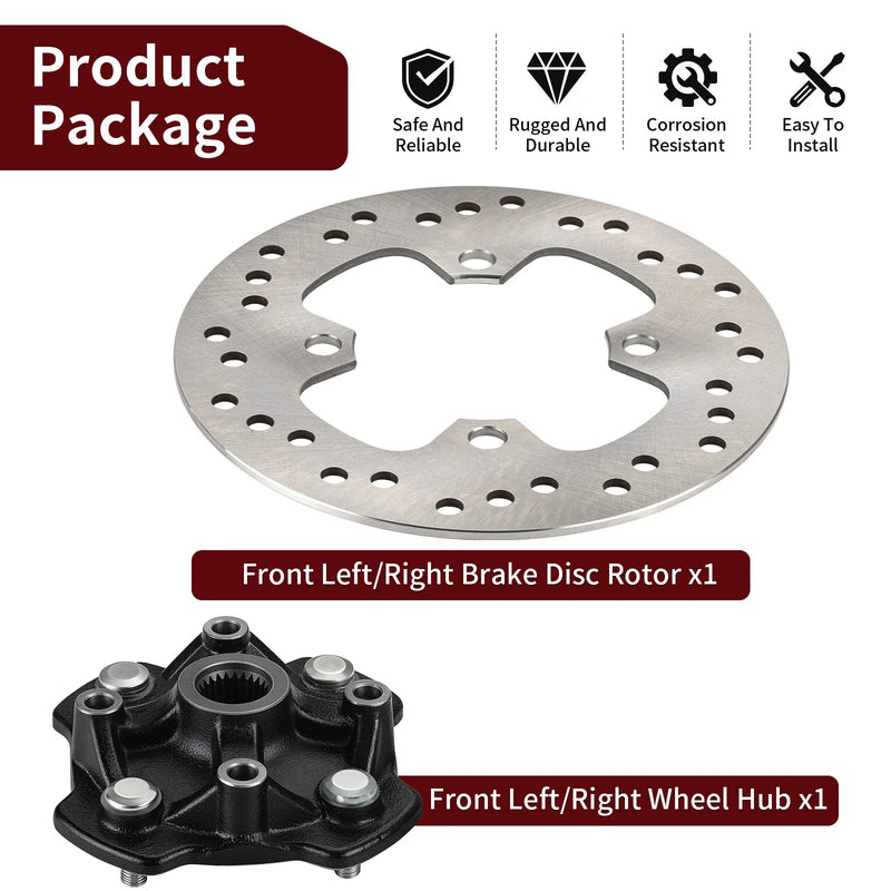 Honda Foreman 500 2014-2019 Front Left/Right Wheel Hub & Brake Disc