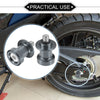 Motorbike Pair 8mm CNC Swing Arm Spool Slider Stand Titanium Tone