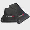 McLaren 720S Black Carbon Fiber Leather Floor Mats Set (2017-2023)