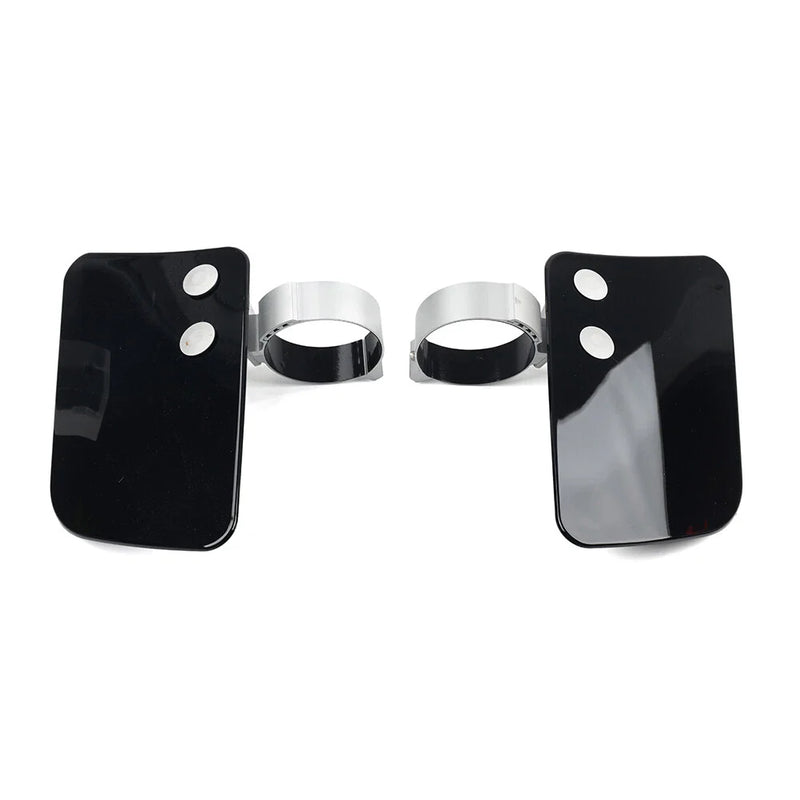 Honda, Kawasaki, Yamaha Black Motorcycle Front Wind Fork Air Deflector