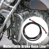 AN3 28 90 Degree Brake Hose Braided Line Clutch Tube 230cm Black Motorcycle