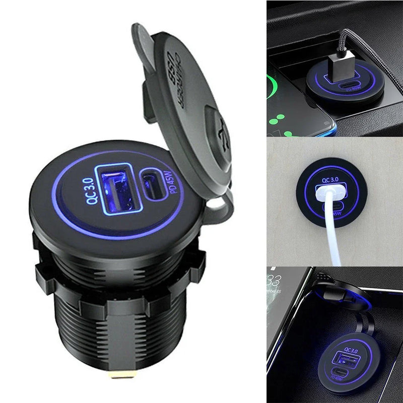Saloon Cars 12-24V Motorcycles USB Charger