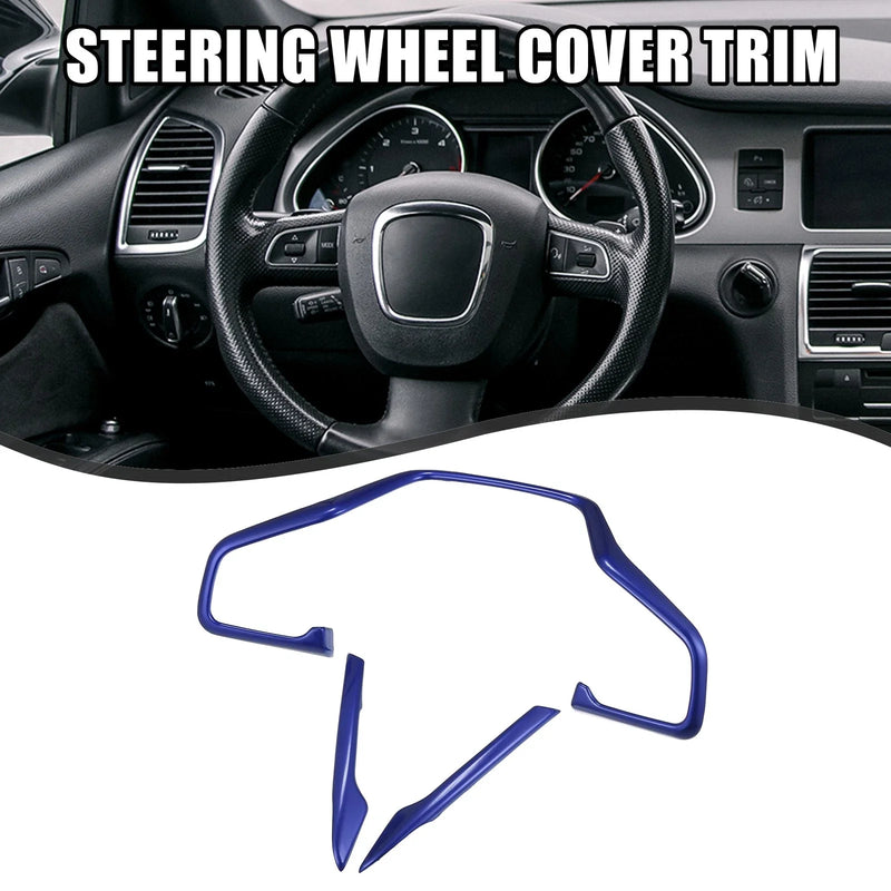 Honda Civic (2016-2021) Blue 3 x Car Steering Wheel Cover Trim