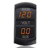 Boat 1x Dual Battery Volt Meter LED Digital Marine Voltage Gauge