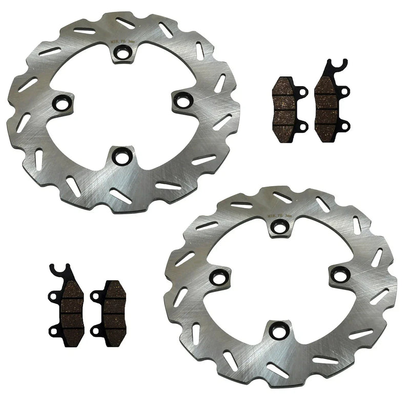 Kawasaki Brute Force 650 4x4i IRS 2 x Front Wave Disc Rotors & Pads