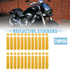 Helmet for Bicycle Motorcycle Yellow 24pcs Reflective Safety Stickers PET