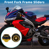 Motorcycle Front Fork Frame Slider Falling Protection / 2 x Gold Tone