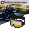 1Pc Motorcycle Riding Goggles Yellow Lens Black Frame PC TPU Cycling Sunglasses