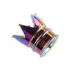 Car Multi Color Aluminum Crown Wheel Tire Valve Stem Caps