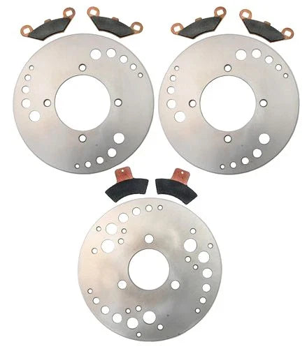 Polaris Scrambler 400 Front & Rear Brake Rotors & Pads (1998–2002)