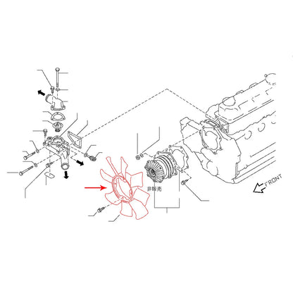 Radiator Cooling Fan for Nissan Urvan E24 Caravan Homy QD32 1993-2001