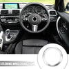 BMW 1 3 5 7 X1 X3 X5 X6 Silver Tone Steering Wheel Decal Cover