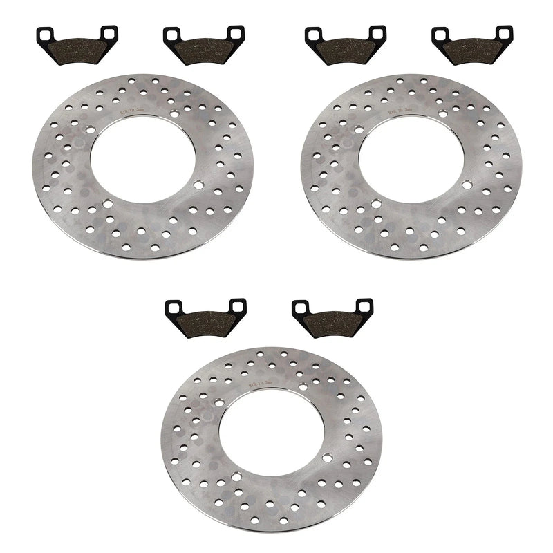 Arctic Cat 500 4x4 FIS 2 x Front & Rear Brake Rotors & Pads (2009–2009)