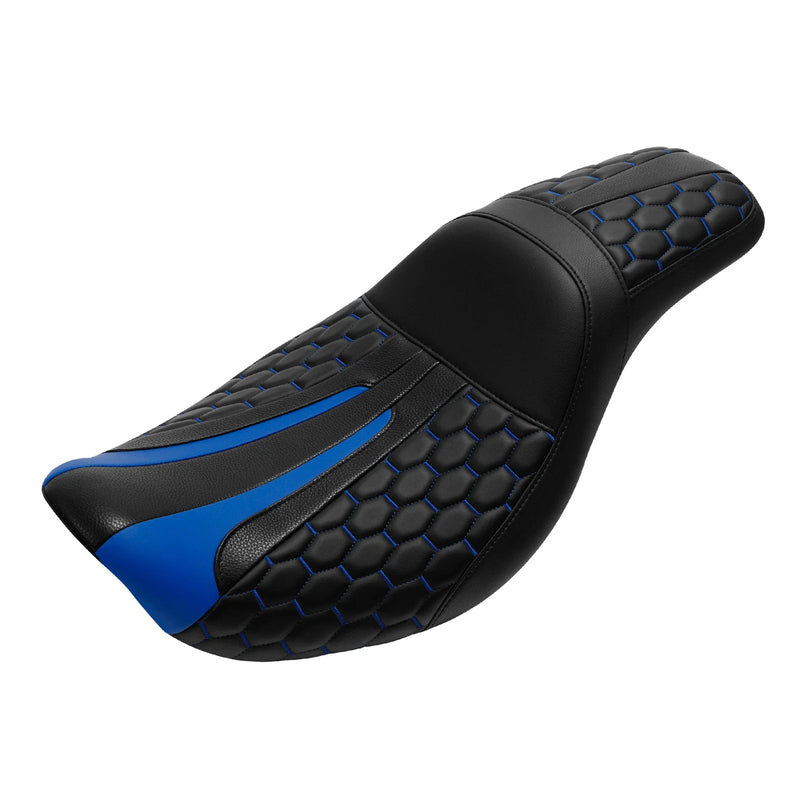 Harley Dyna Low Rider Black & Blue Driver & Passenger Seat (2006-2017)