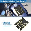 Universal Motorcycle 1 x Gas Tank Decal Sticker 7.68''x5.63'' Black Yellow