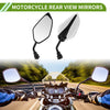 M10 Motorcycle Rear View Mirrors / 1 Set / Leaf Shape White Iron Plastic