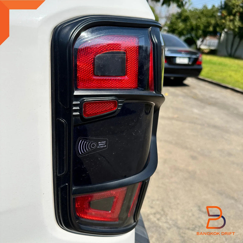 Ford Ranger Raptor Black Red Headlight Tail Lamp Cover Trim (2022-2025)