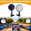 M8 Rear View Mirrors Handlebar Mirrors Black Blue Aluminum Plastic