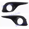Toyota Highlander Black Pair Front Bumper Fog Lamp covers Grille (2012–2014)