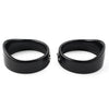 Harley FLHT FLHR 4.5" Black Passing Lights Lamp Trim Ring Bezel Visor Cover