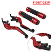 Speed Twin Red Extendable Brake Clutch Levers Grip Set (2019-2023)