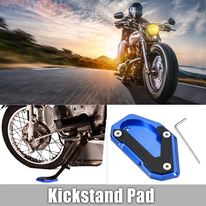 Suzuki 1 Set Aluminum Alloy Black Blue Motorcycle Kickstand Pad