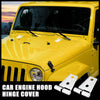 Jeep Wrangler 2007-2018 White Engine Hood Hinge Covers