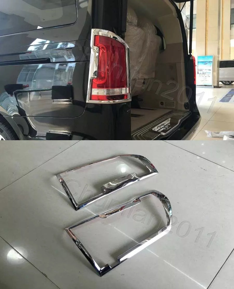 Mercedes Benz V-Class Chrome Rear Tail Light Lamp Cover Trim (2014-2020)