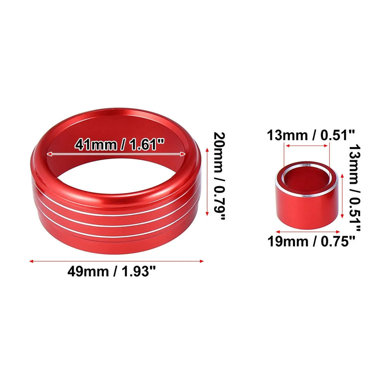 Subaru WRX STI Red Side Mirror Adjustment Knob Covers (2002-2021)