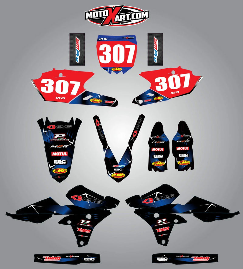 Custom Graphic Kit - BARBED - Yamaha YZF 450 Stickers/Decals (2014-2015)